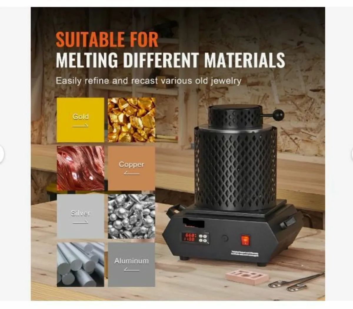 Gold Melting Furnace, 1350W - Image 4