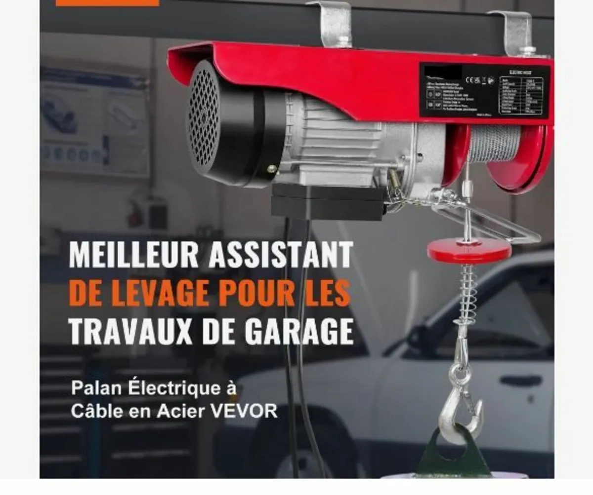 Electric Hoist, 249.5 kg Lifting Capacity, 510W - Image 2