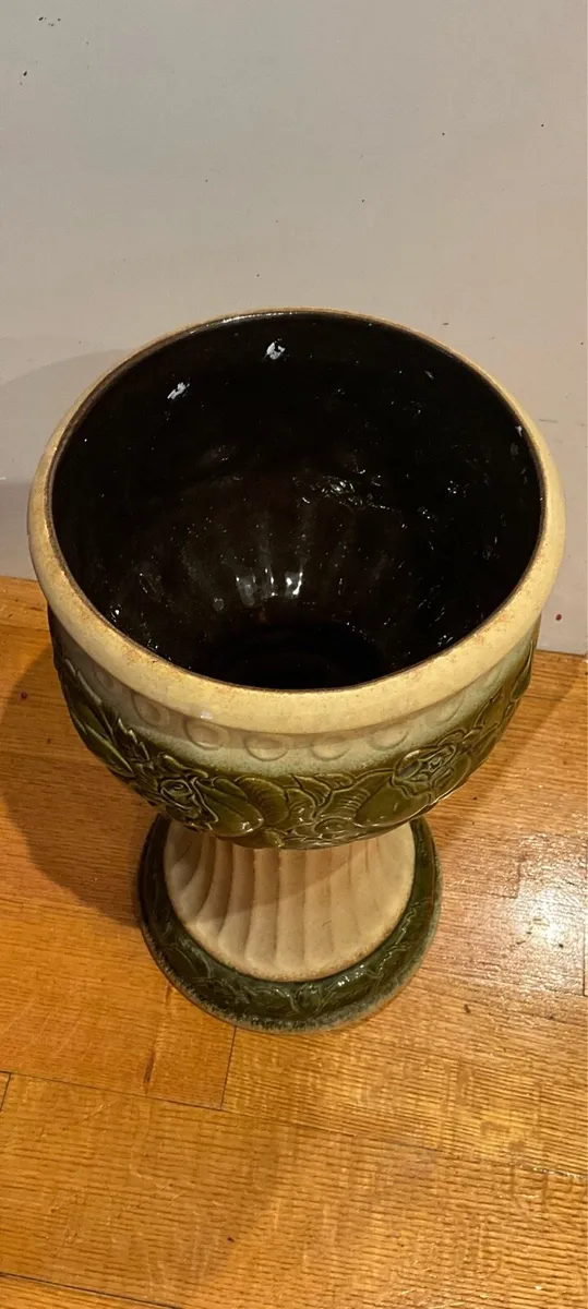 Vintage West German Ceramic Pedestal Planter - Image 3