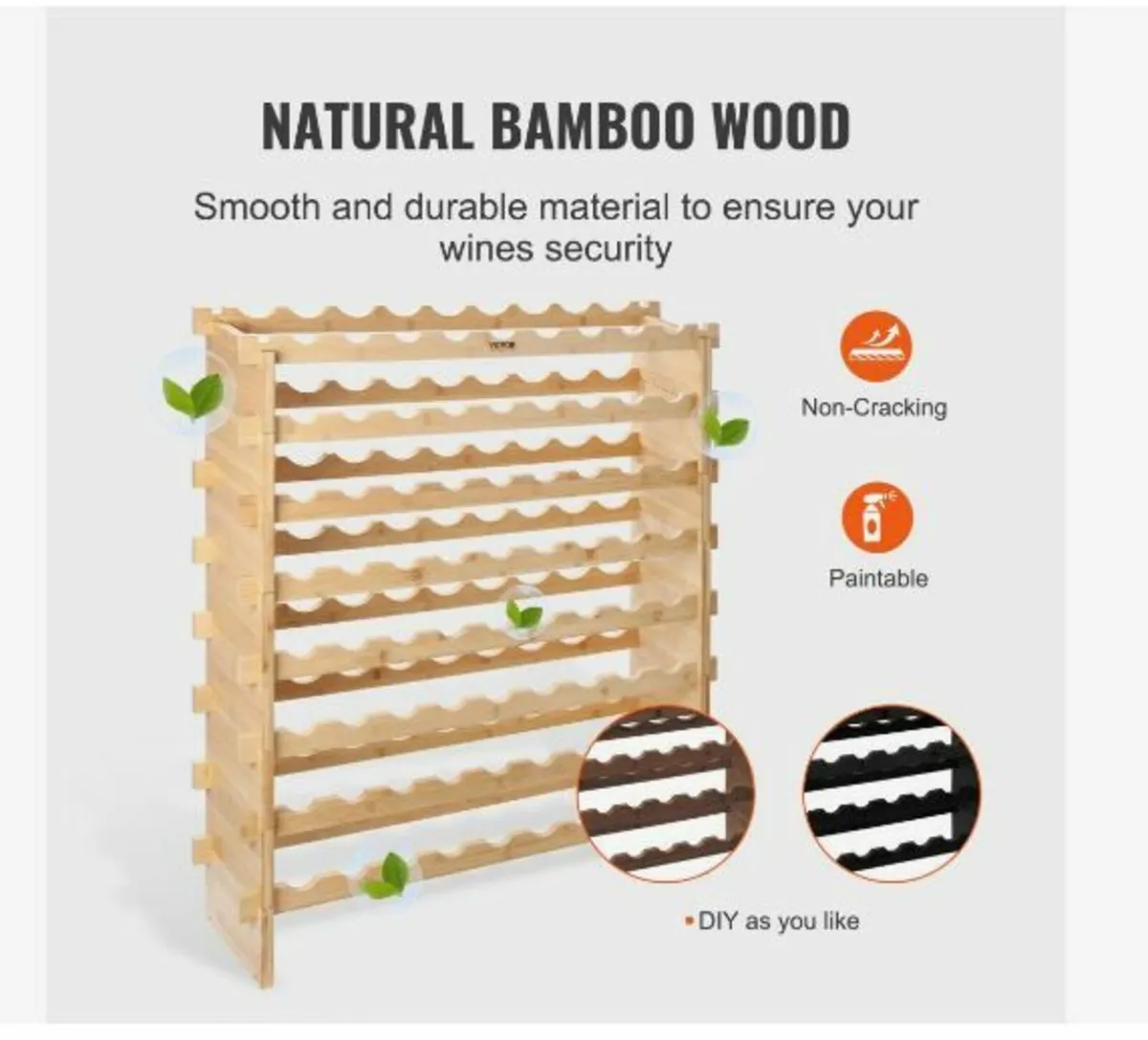 72 Bottle Stackable Modular Wine Rack - Image 4