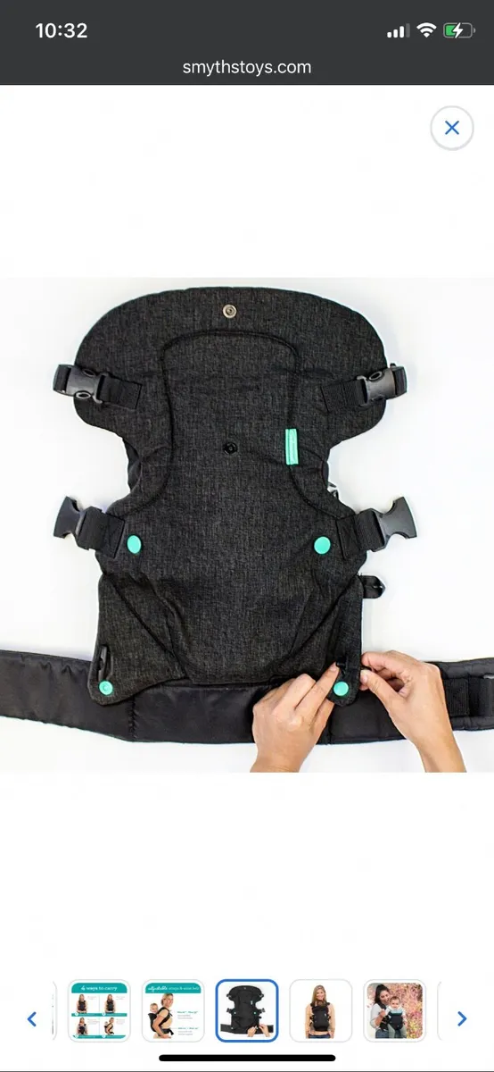Infantino Flip Advanced 4-in-1 Baby Carrier Black - Image 4