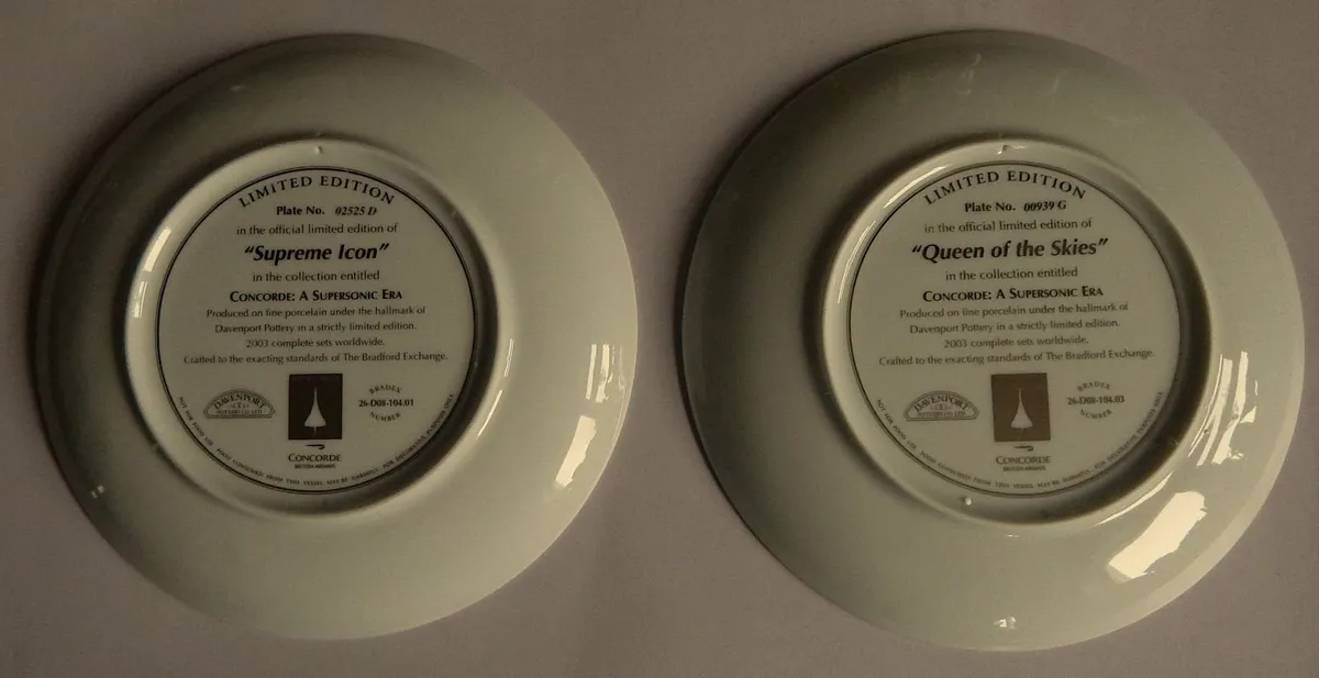 2 Concorde Limited Edition Collector Plates - Image 4