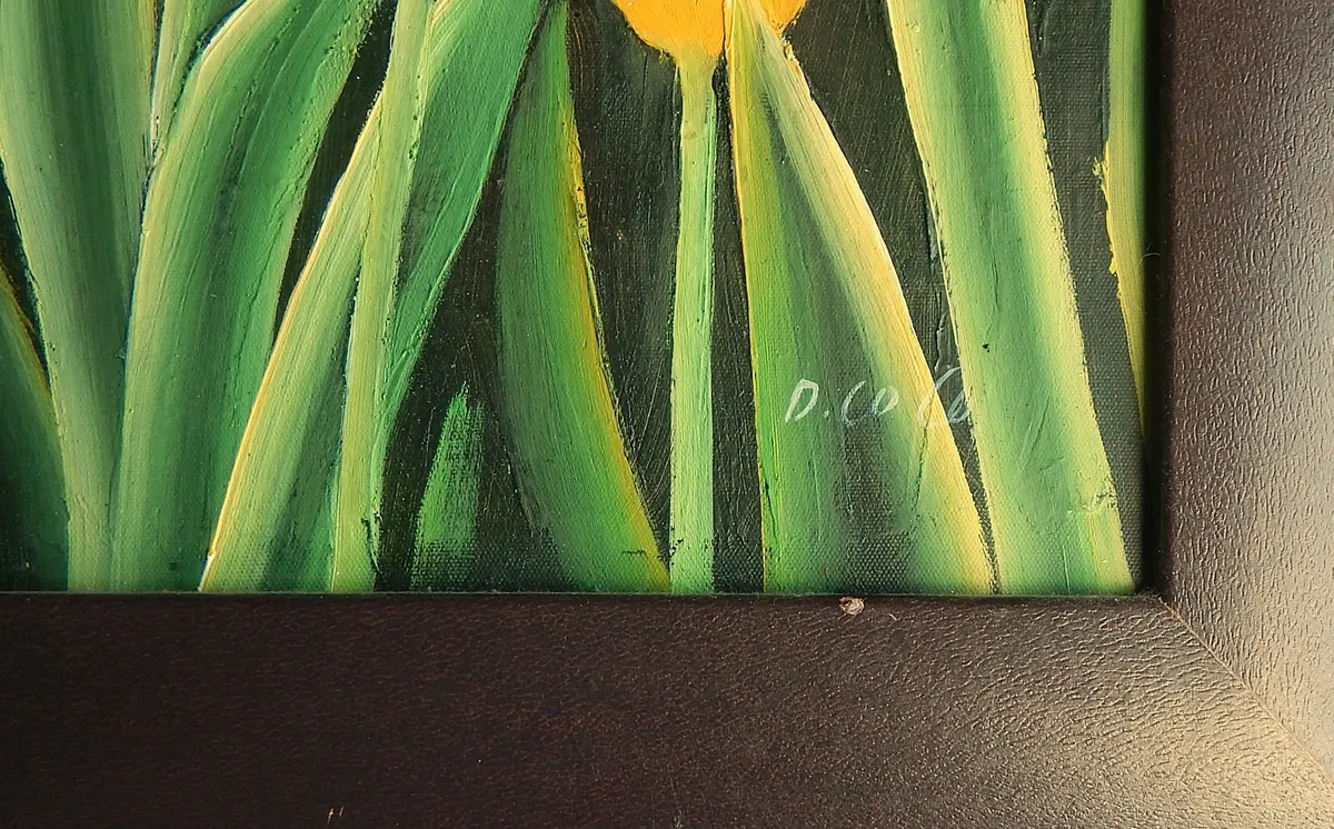 Large Signed Oil on Board Painting - Image 2