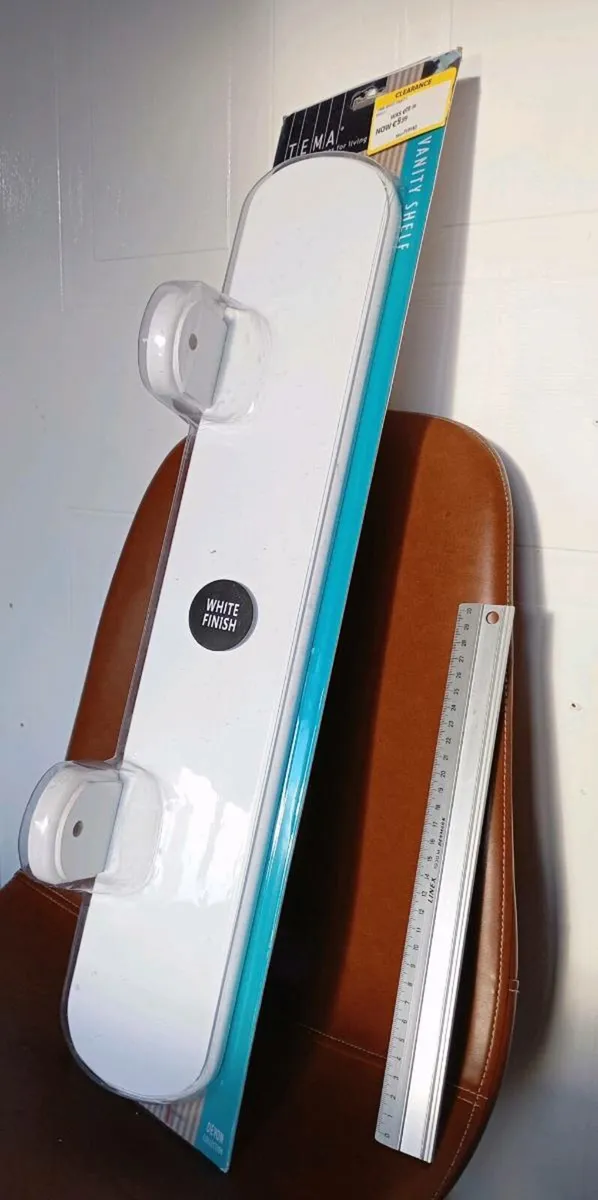 White Vanity Shelf - Image 1