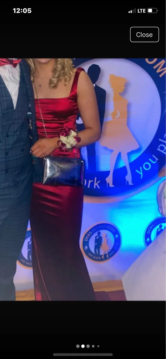 Red long debs dress - Image 1