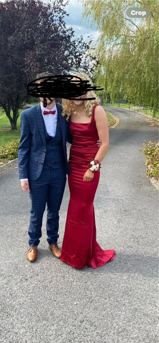 Red long debs dress - Image 3