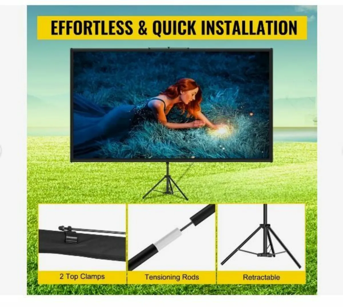 Tripod Projector Screen with Stand 100inch - Image 2