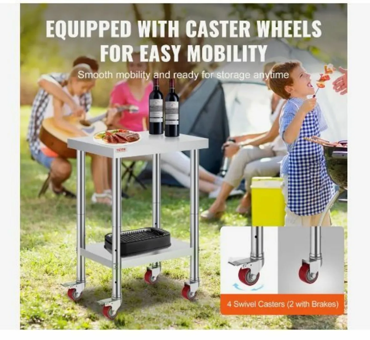 Stainless Steel Work Table 24 x 18 x 34 Inch - Image 4