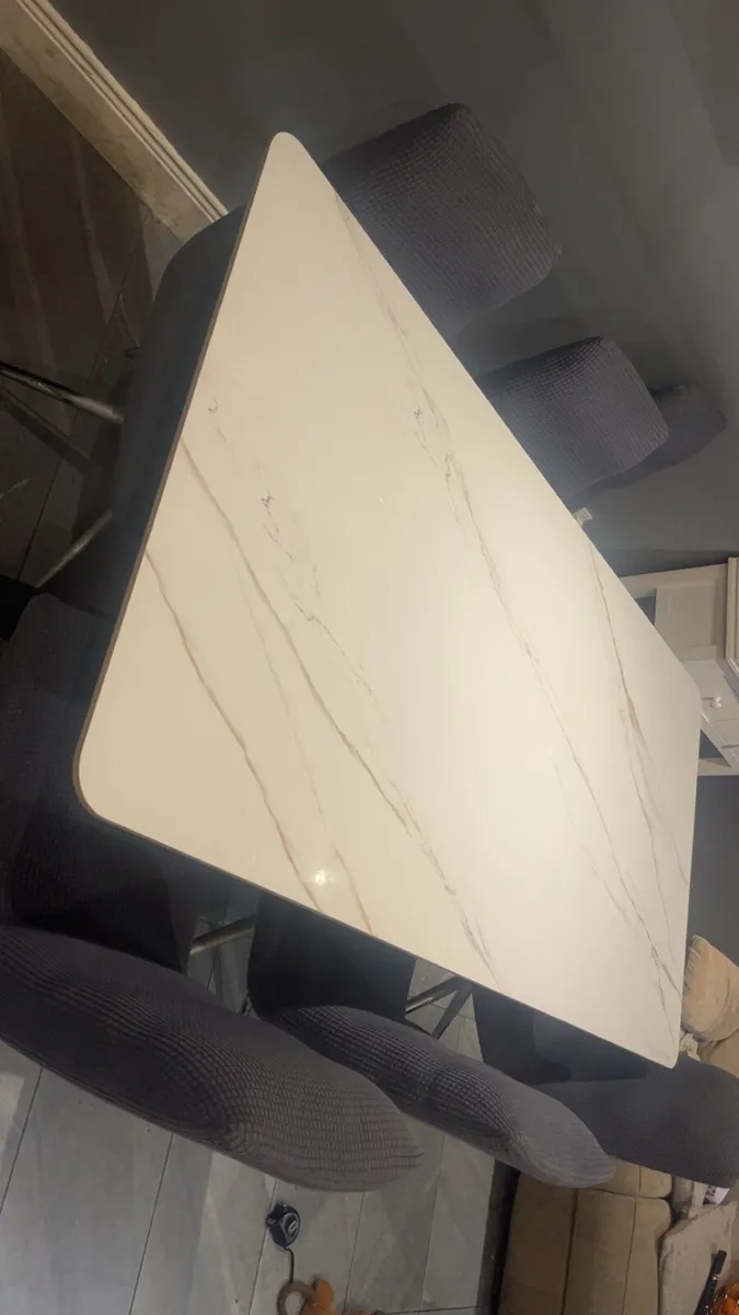 Unused 6ft by 3ft Marble Dining Table - Image 2