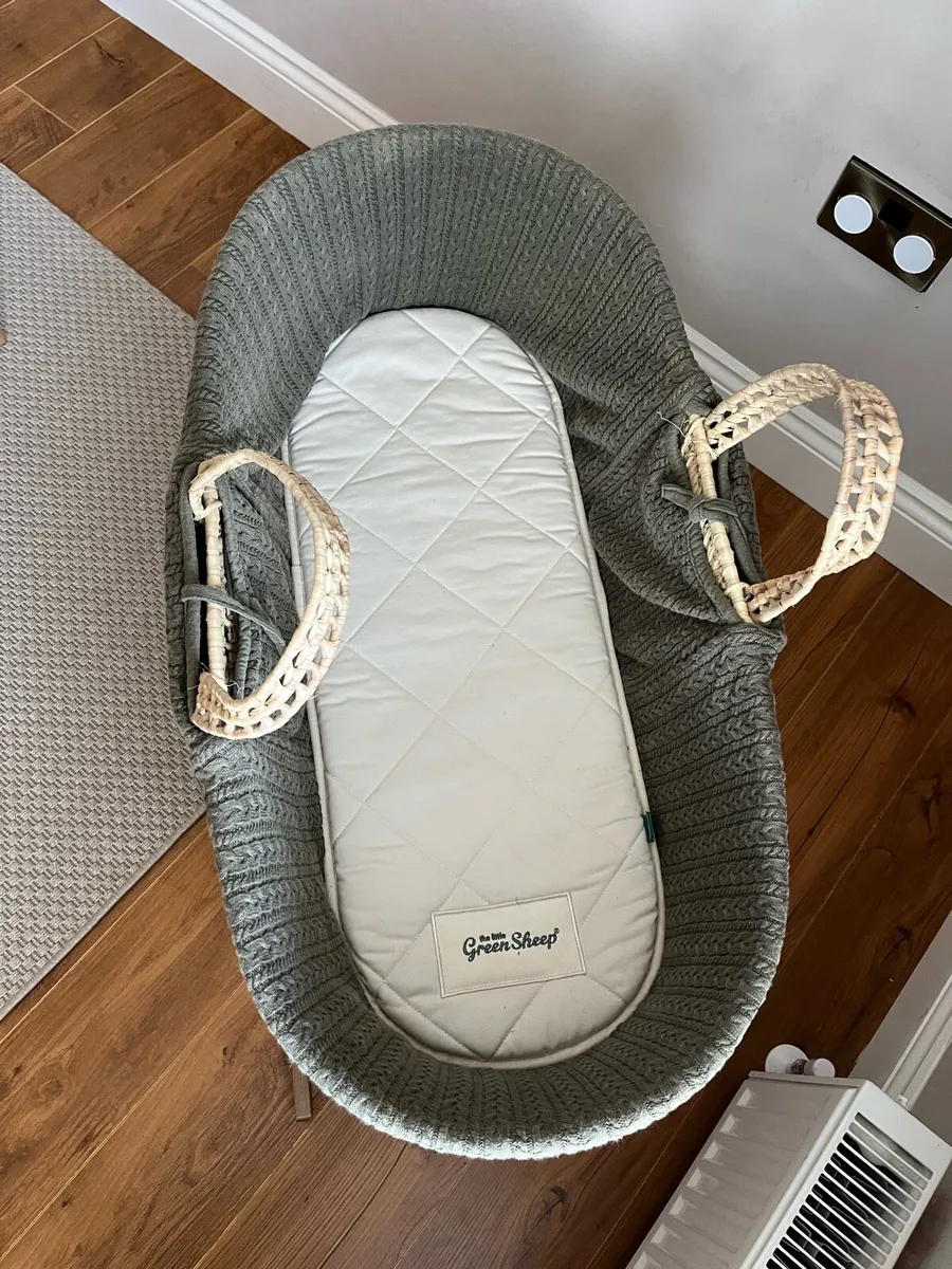 Moses Basket Little Green Sheep - Image 2