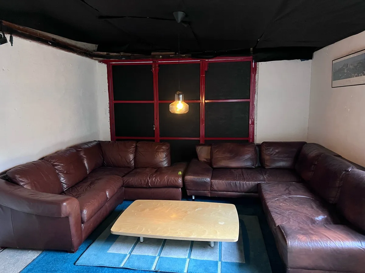 FREE 2 brown leather suites of furniture FREE