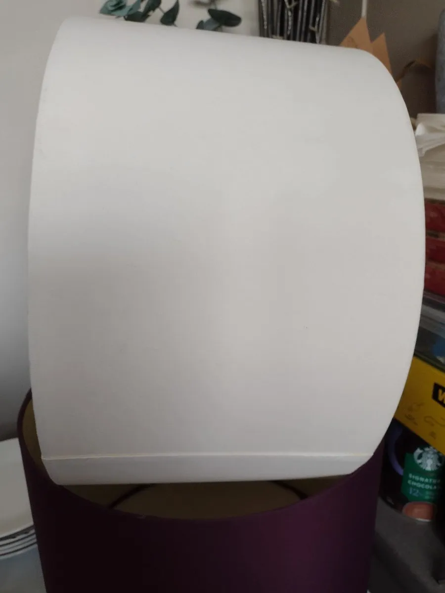 Large white lamp shade - Image 1