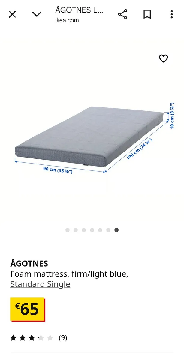 2 x foam mattress (singles)  IKEA
