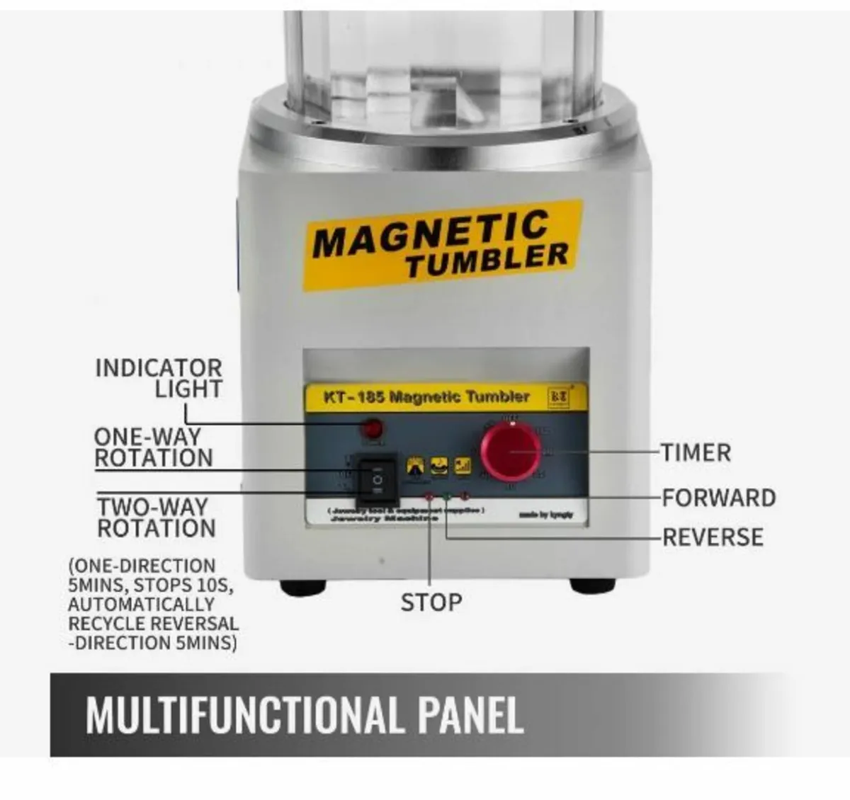 KT-185 Magnetic Tumbler 180mm - Image 3