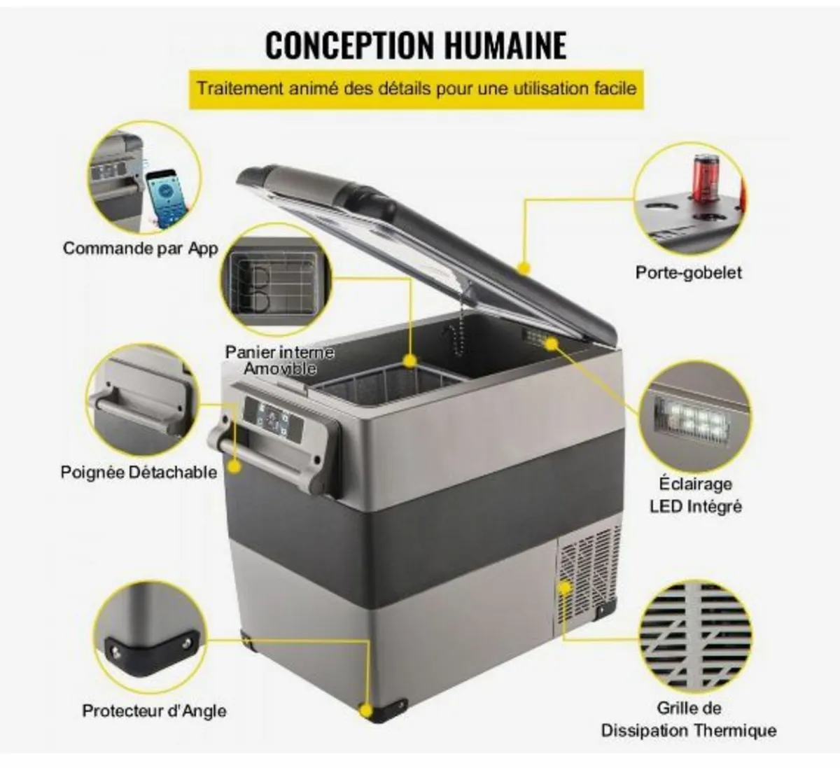 Car Refrigerator 55L Compressor Portable - Image 4