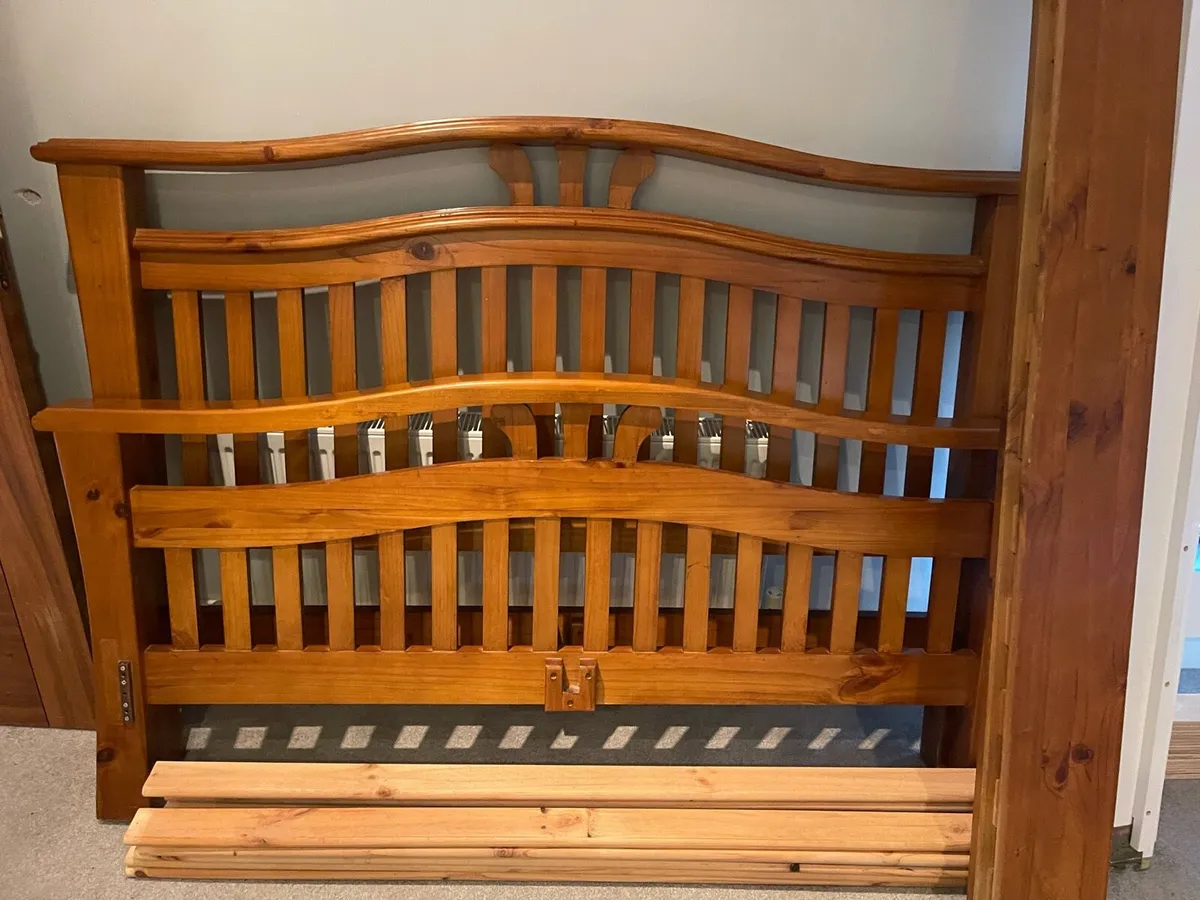 Stunning Solid 5 Ft Wooden King Size Bed - Deliver - Image 2