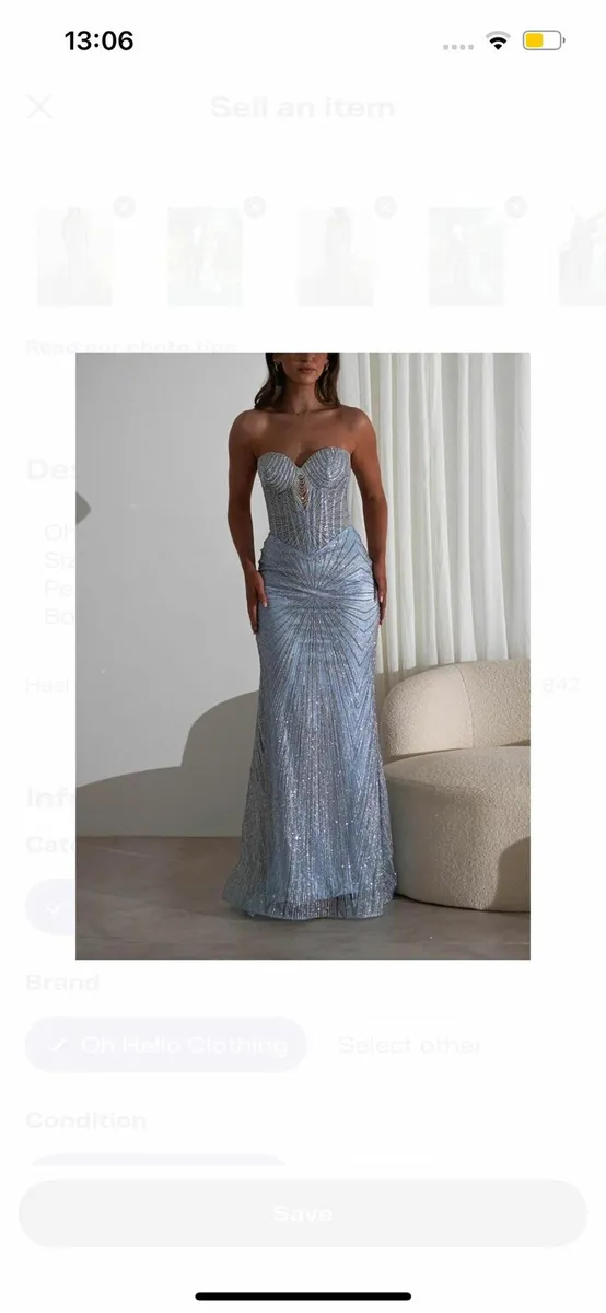 Oh hello elyse glitter strapless gown🦋 - Image 4