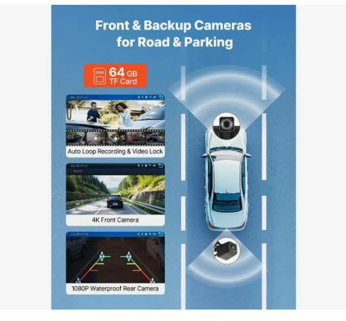 Wireless Car Stereo, 228.6mm HD Portable Radio - Image 4