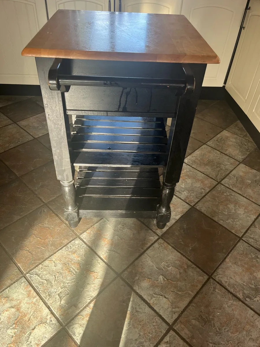 Wooden kitchen  trolley with wheels. - Image 2