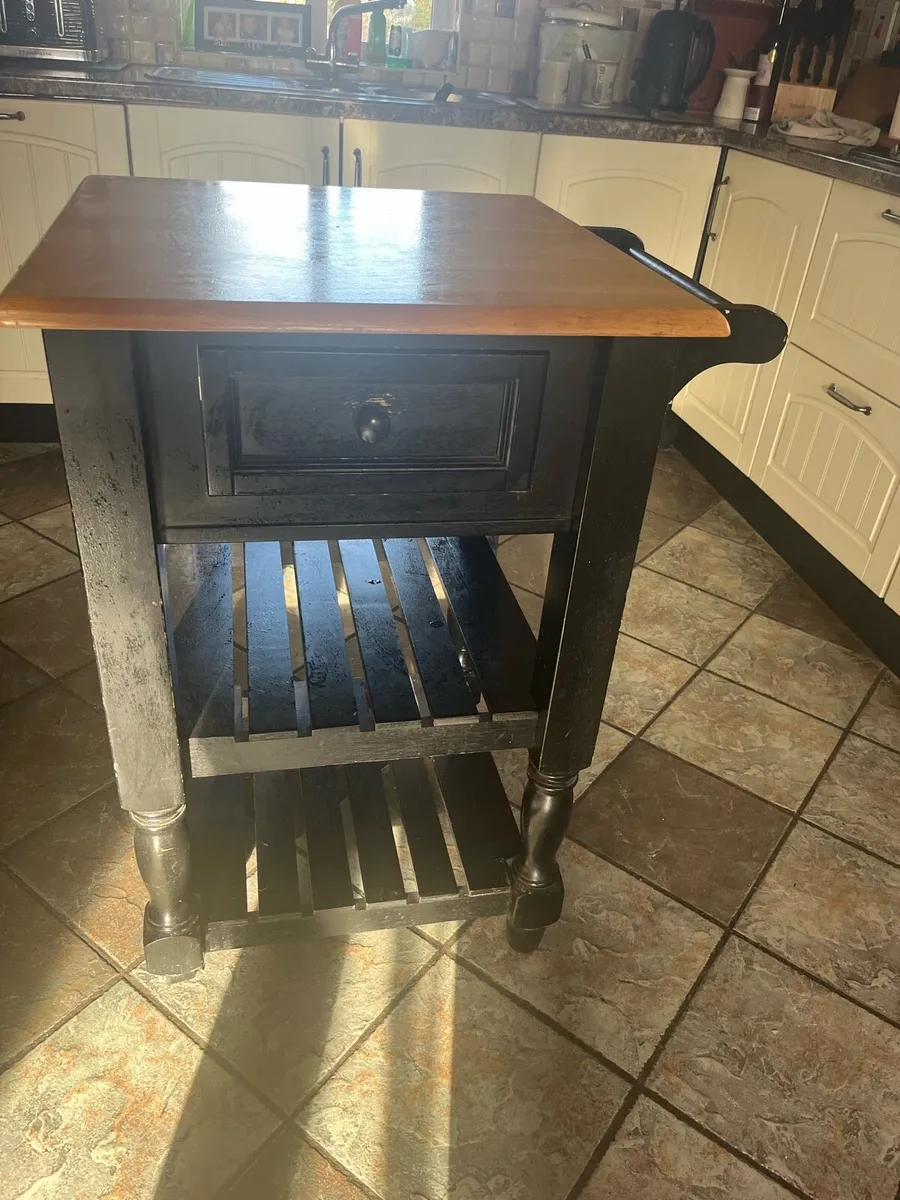 Wooden kitchen  trolley with wheels. - Image 3