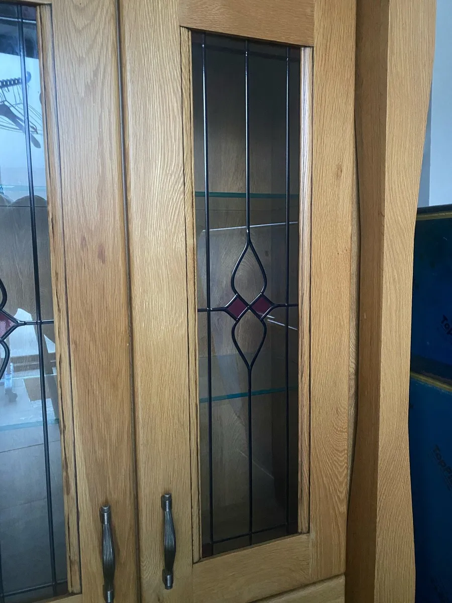 Oak Glass Cabinet - Image 1