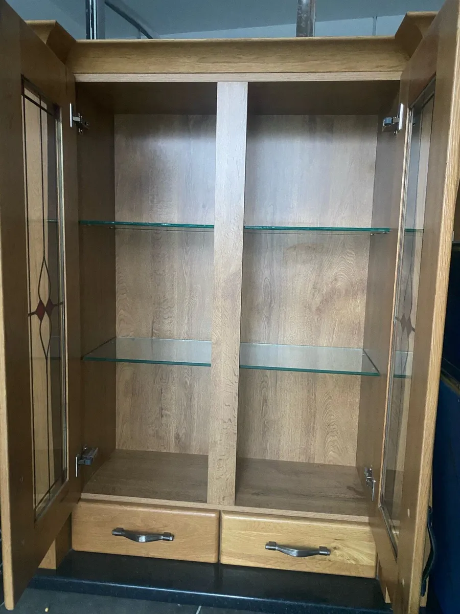 Oak Glass Cabinet - Image 2