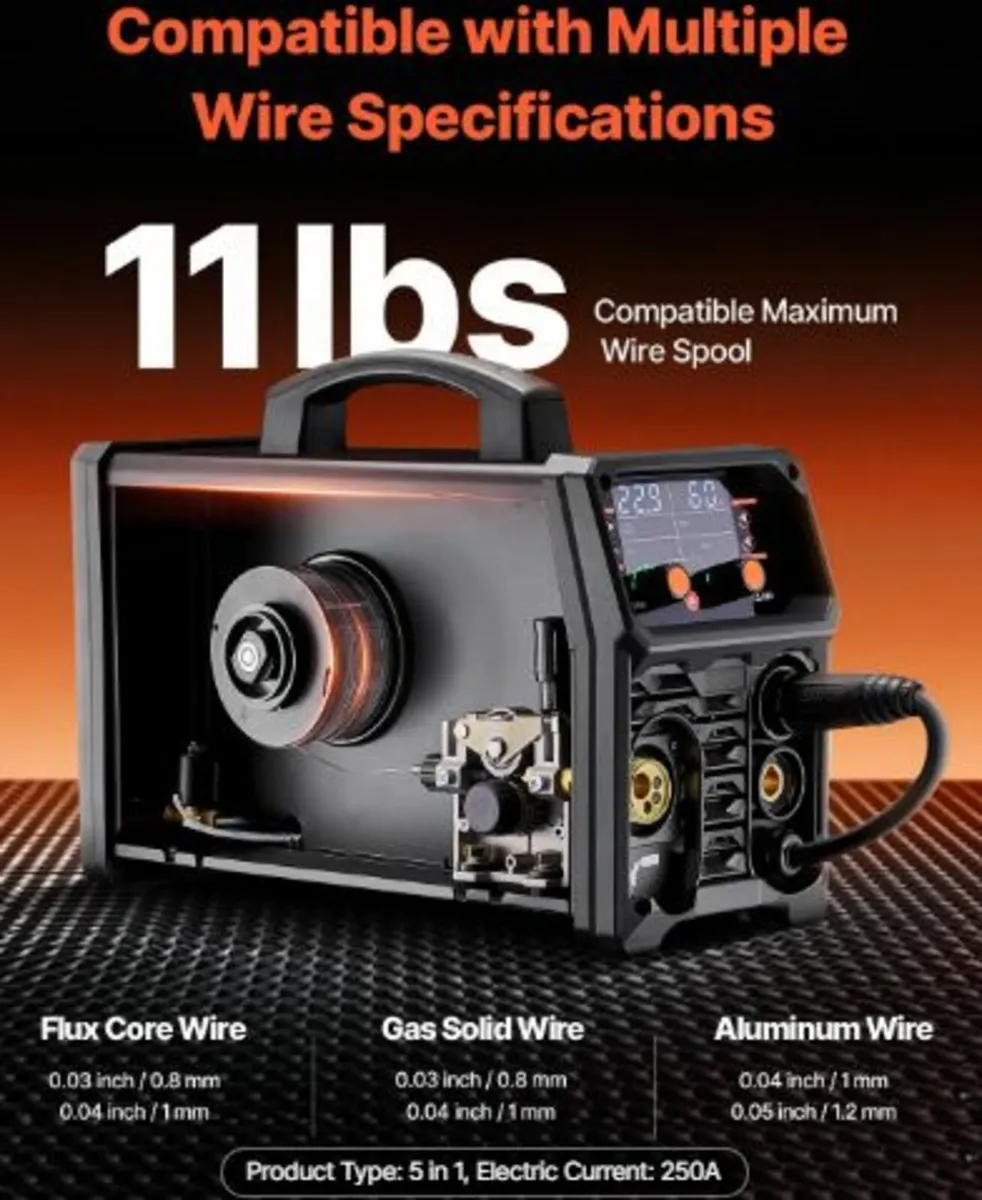Pro MIG Welder, 250Amp Pluse Mig Welding Machine, - Image 3