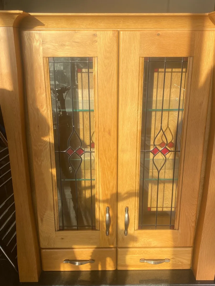Oak Glass Cabinet - Image 3