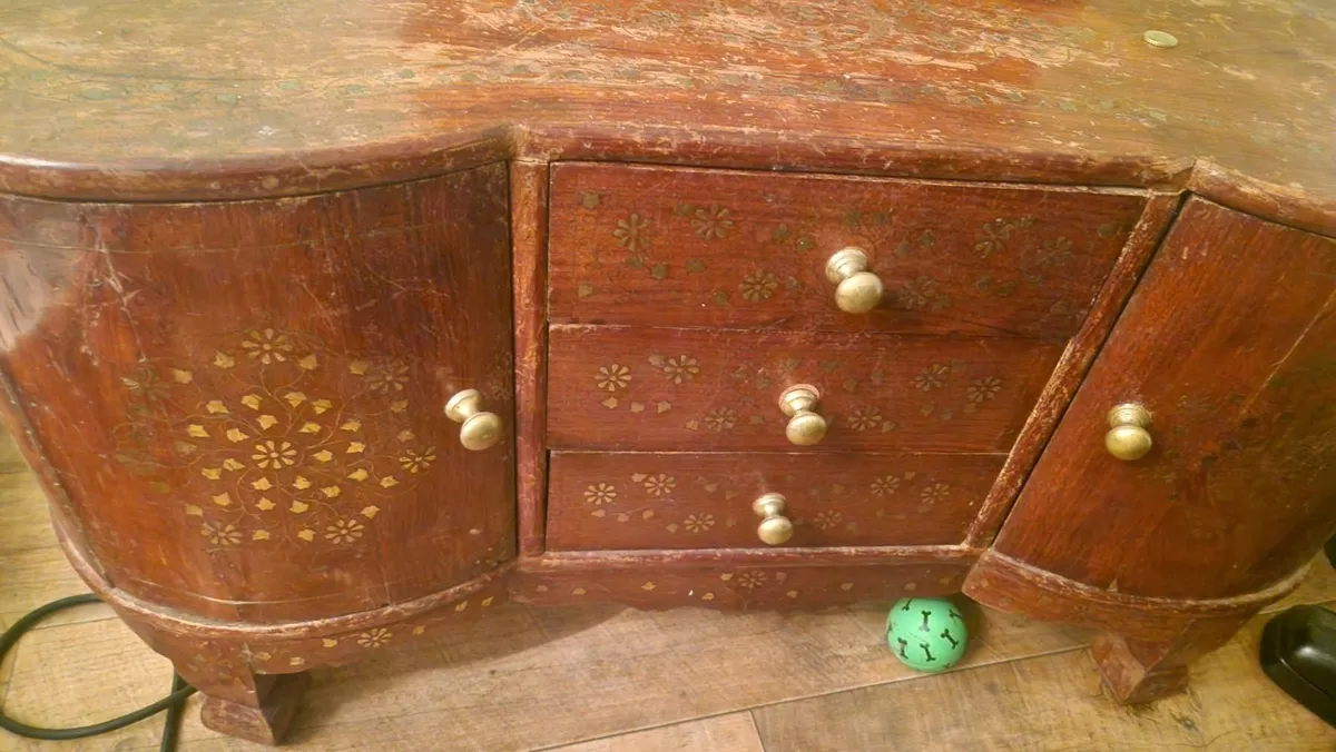 Antique Vintage Mirror & Stand - Image 2