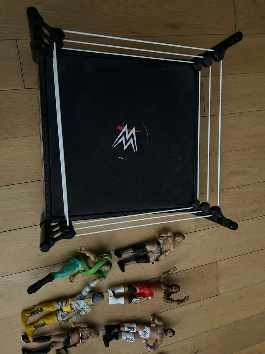 WWE Wrestling figures & ring - Image 1