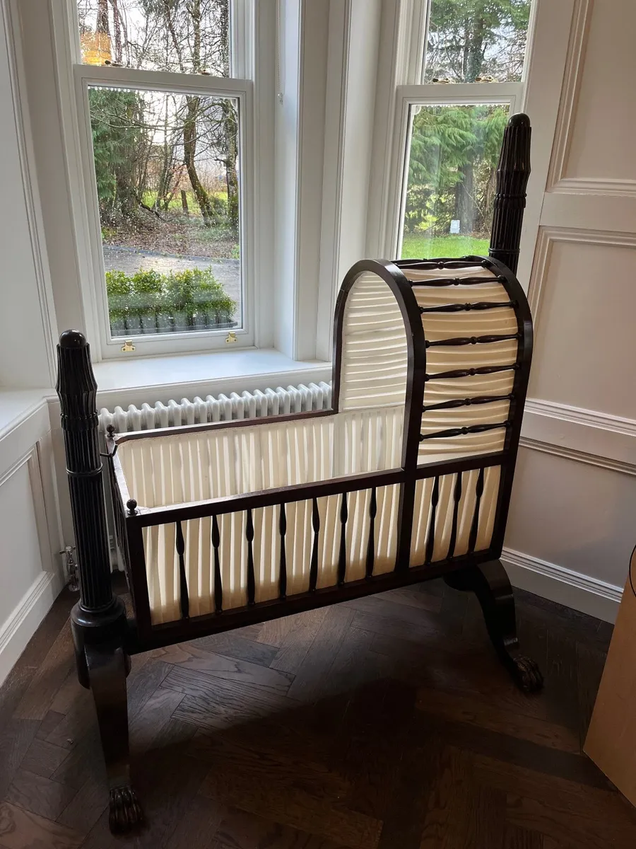 Period Mahogany Crib / Cot - Image 1