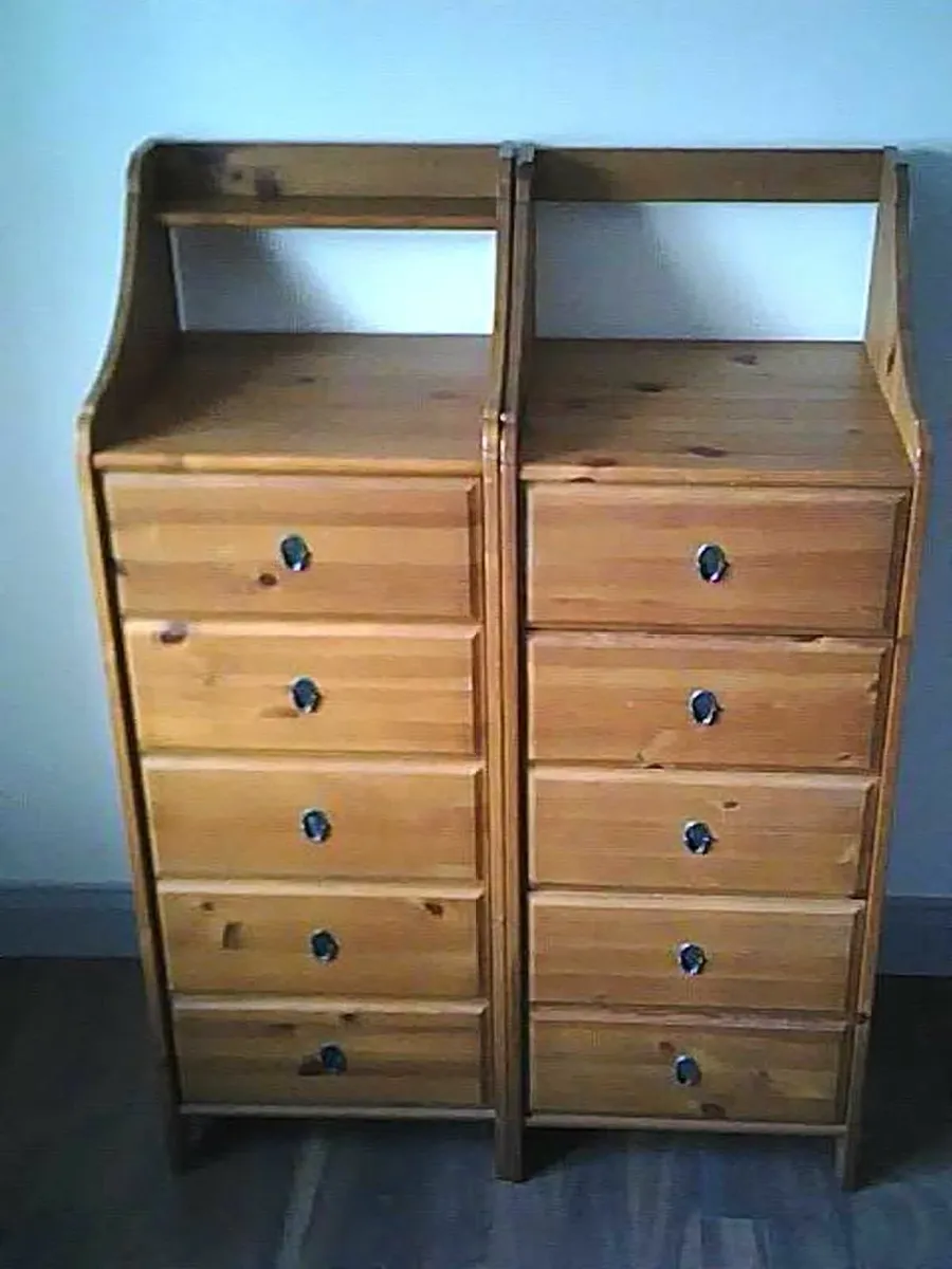 Tall Chest of Drawers x 2 - Image 1