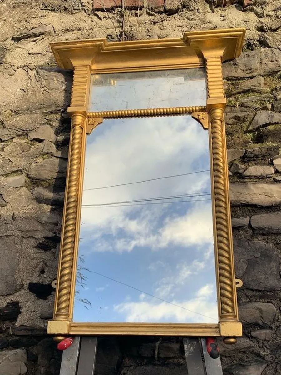 19th century gilt peer glass mirror - Image 1