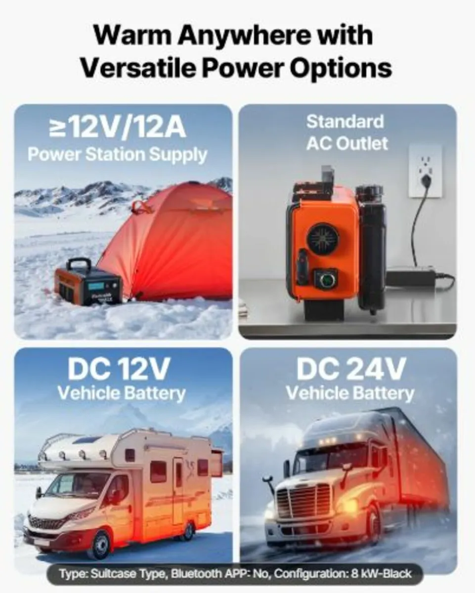 Diesel Heater, 5-8KW, DC 12V/24V, All in One - Image 4