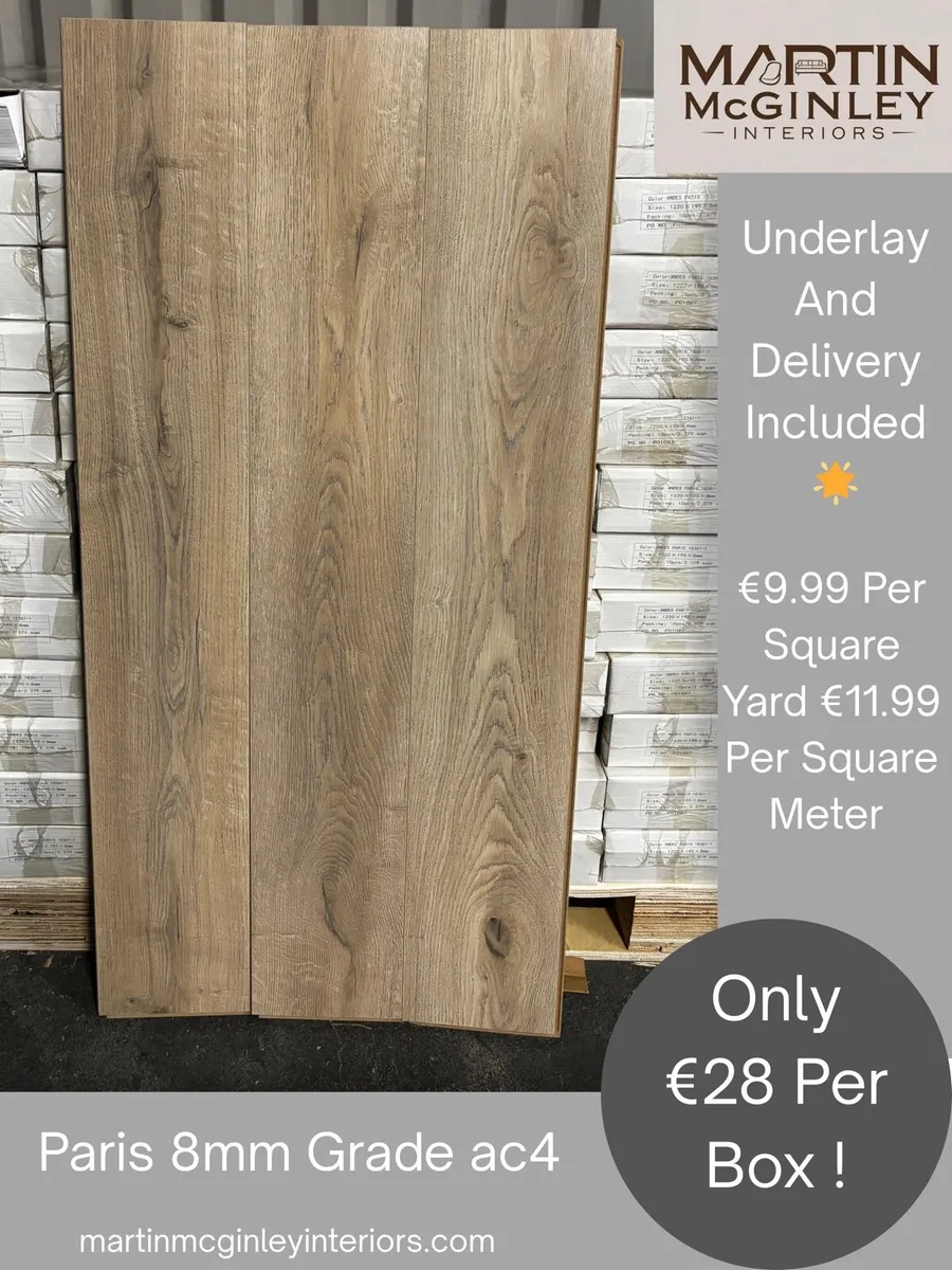 Three Colours Available Laminated Flooring 8mm - Image 1