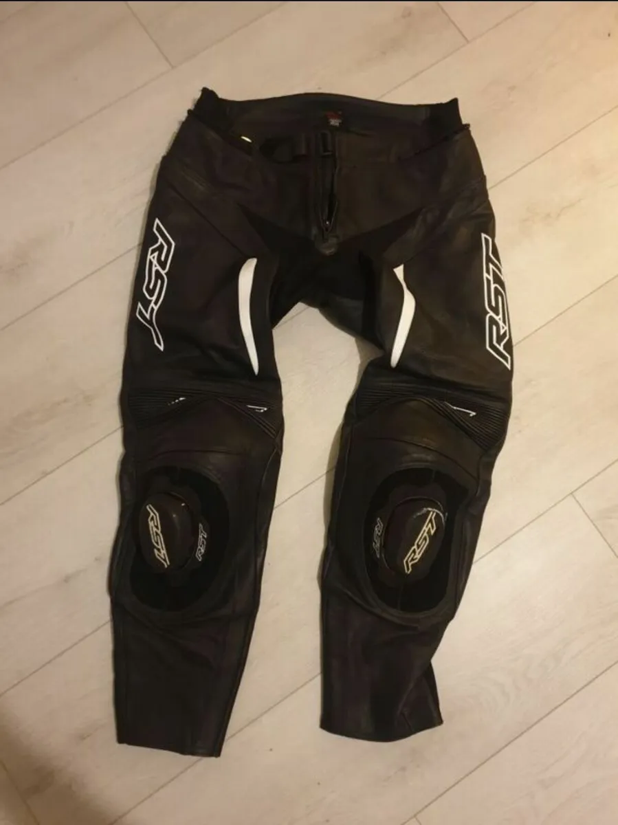 RST Leather Motorcycle Trousers - Image 1
