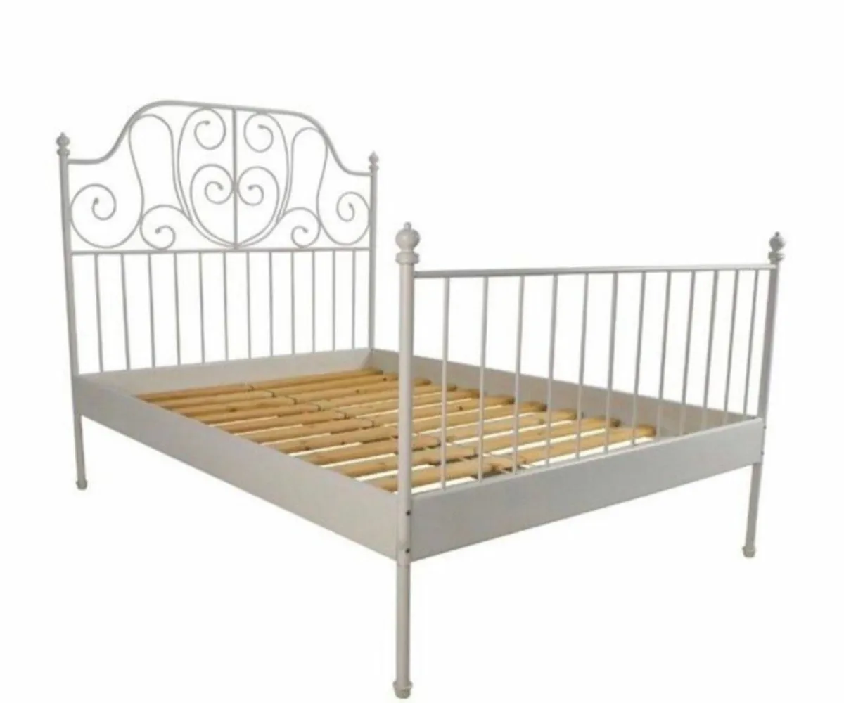 IKEA Leirvik Bed Frame 140 x 200 cm White - Image 2