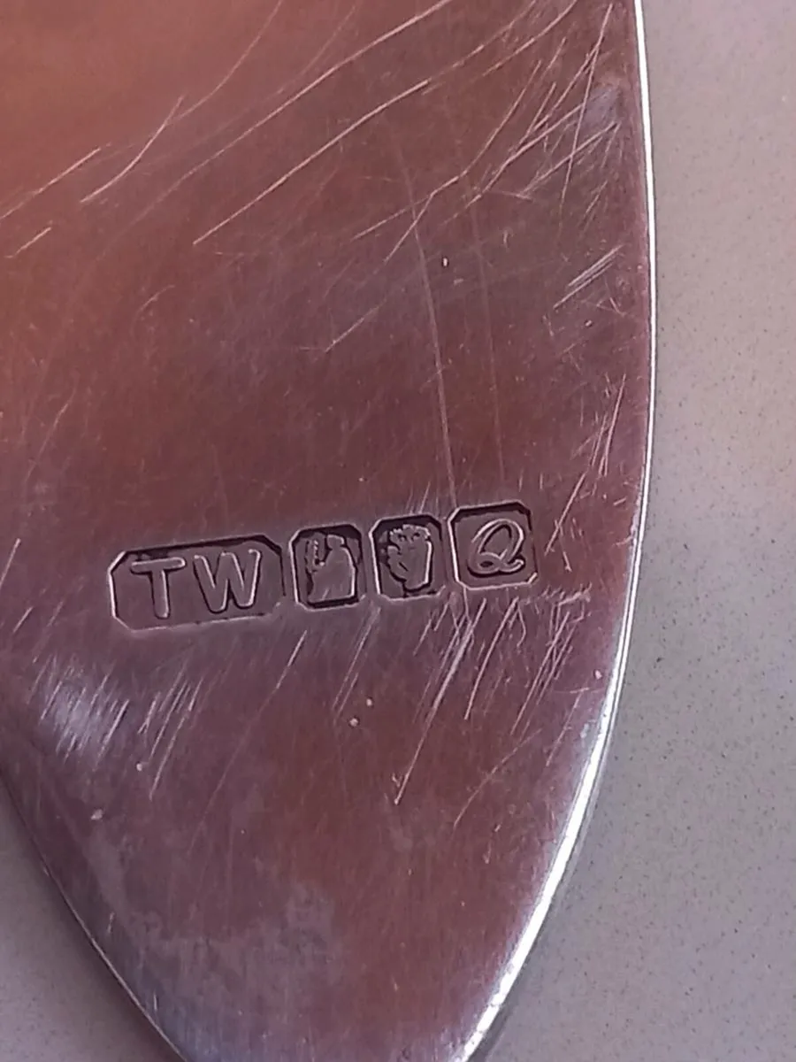 Silver paddle, phone nib, D18 post 3e, stamped - Image 3