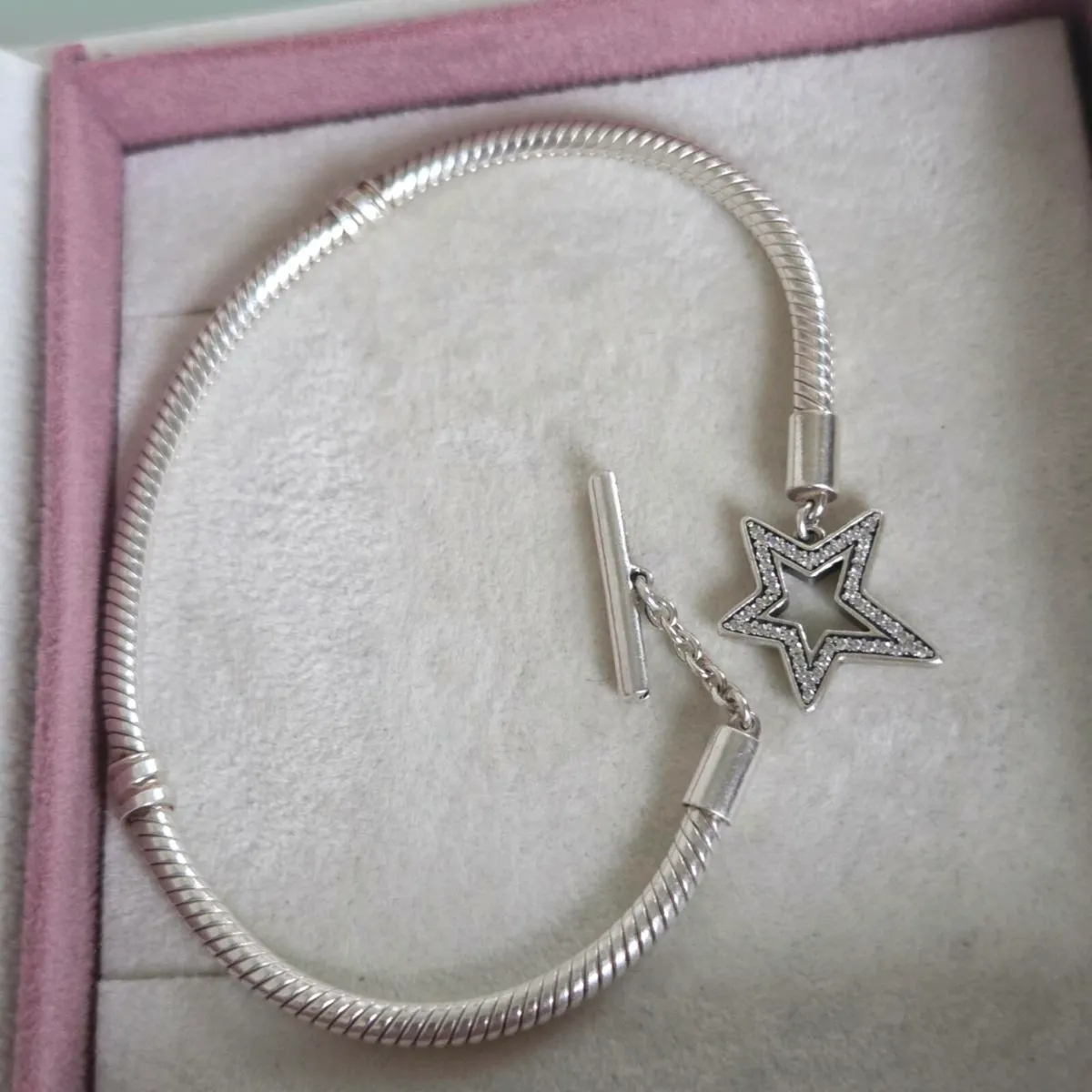 Pandora bracelet asymmetrical star T-bar - Image 3