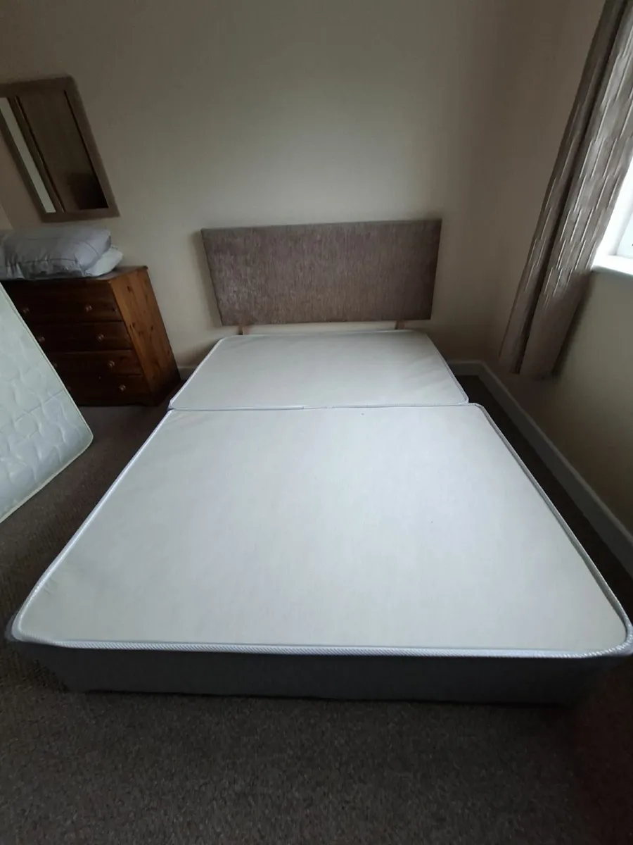New 4ft 6 base, matress & headboard - Image 2