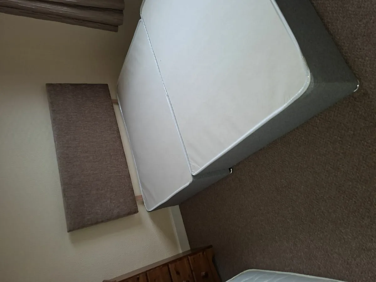 New 4ft 6 base, matress & headboard - Image 3