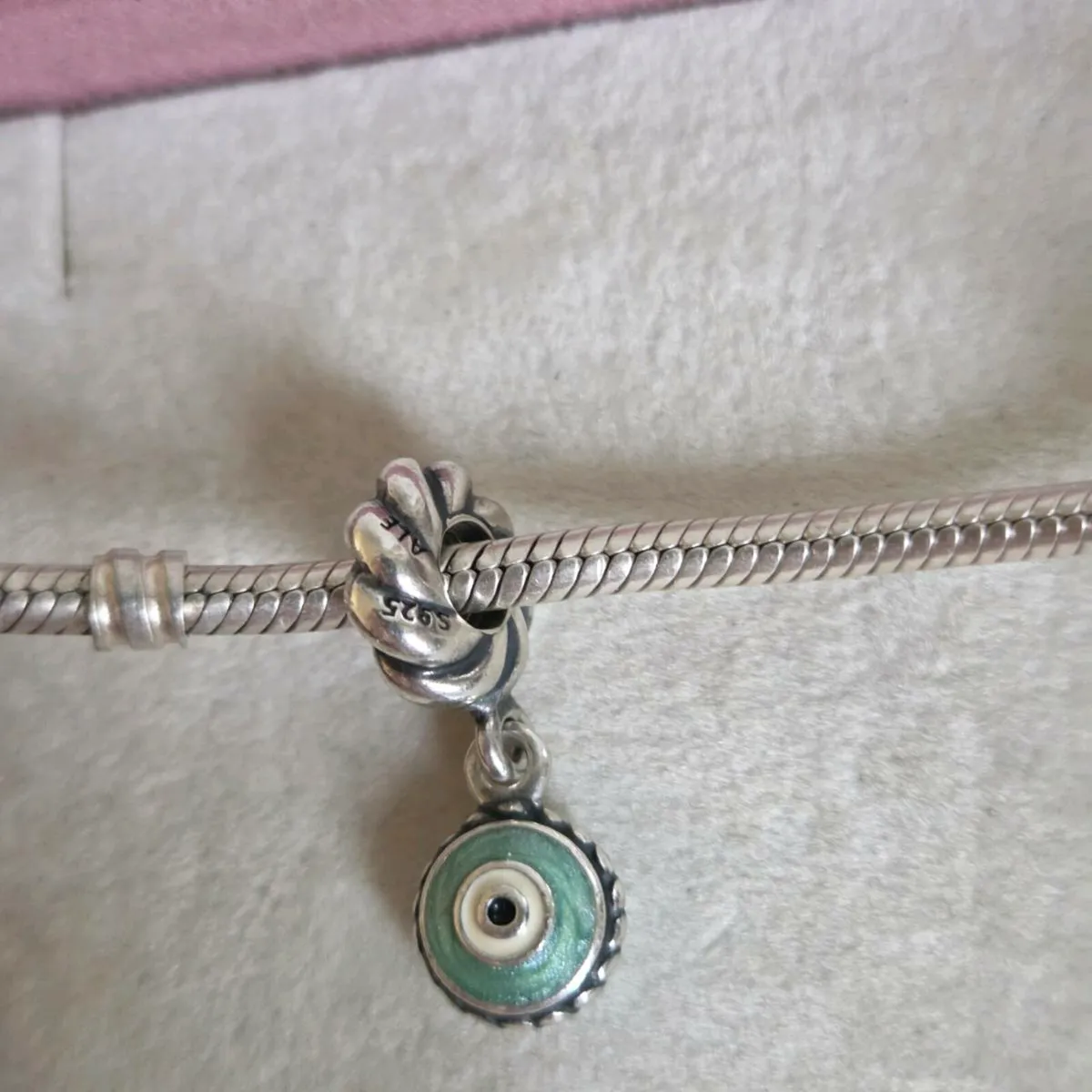 Pandora dangle charm green eye perfect condition - Image 2