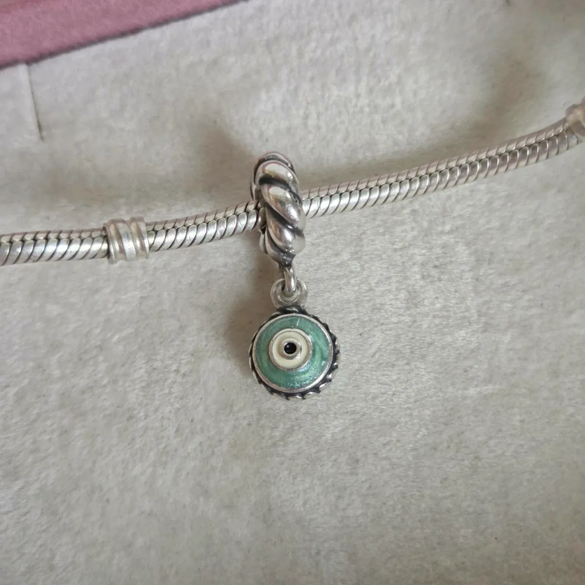 Pandora dangle charm green eye perfect condition - Image 4