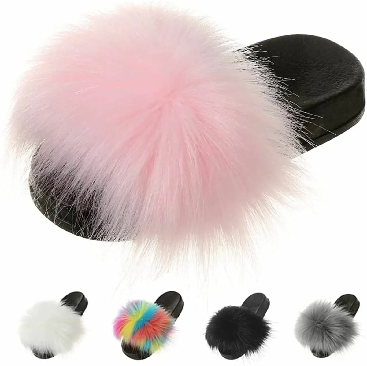 Fluffy fur slippers sizes 37-41 sizes 4-8 - Image 3