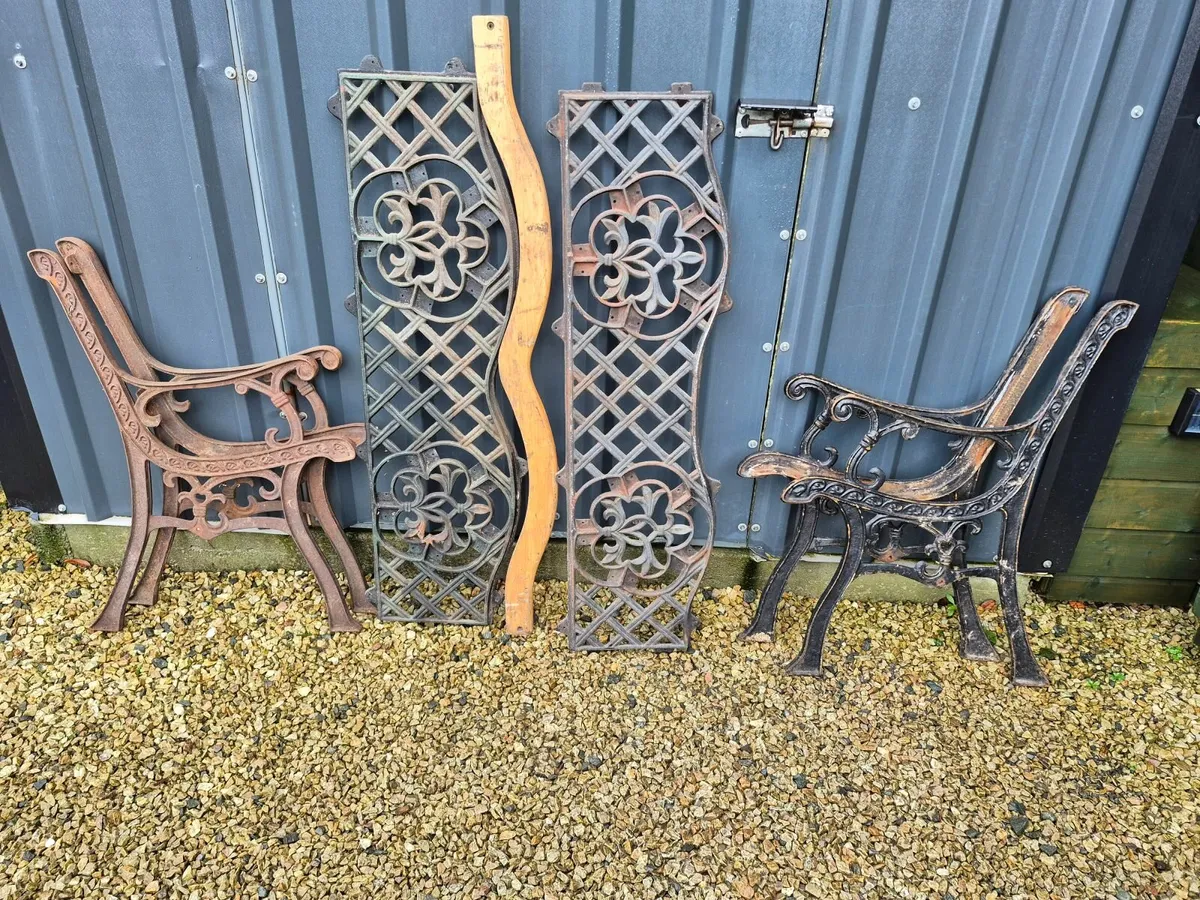 Cast iron bench ends