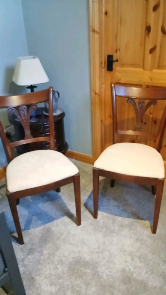 Pair Antique Mahogany Chairs - Image 1