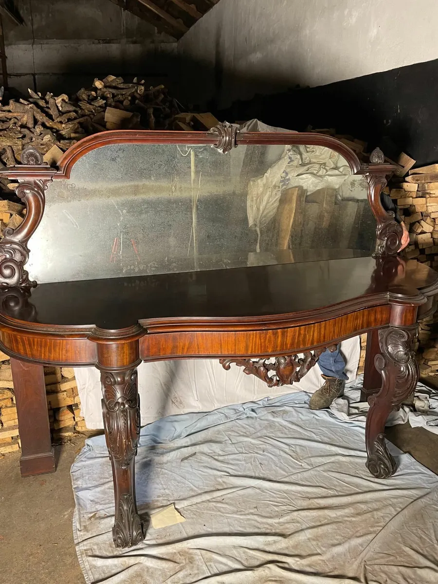 Victorian Mahogany Mirrored Table / Chiffonier - Image 1
