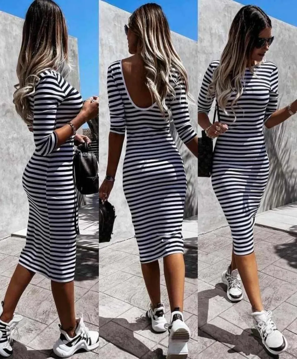 Striped Dresses woman - Image 3