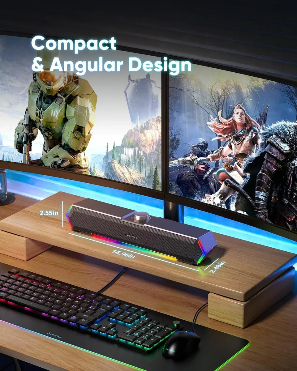 G11 PC Speakers for Desktop, Touch Lights Computer - Image 2