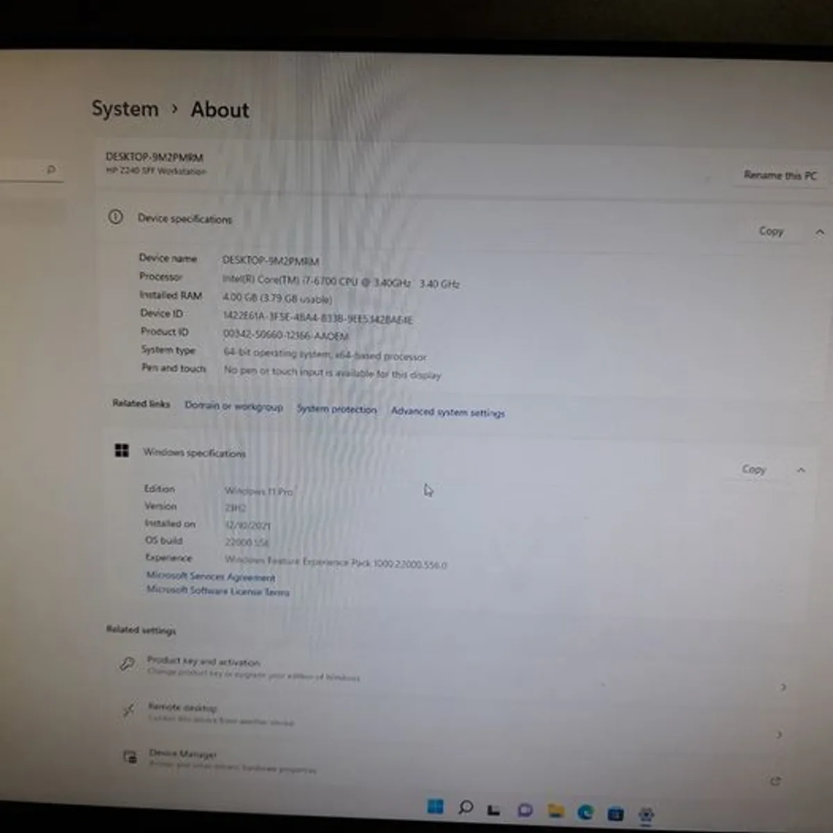 Hp Z240 Sff Workstation Pc Intel Core I7-6700 8gb Ram  500gb Hdd + 128gb Ssd Windows 10 Pro - Image 4